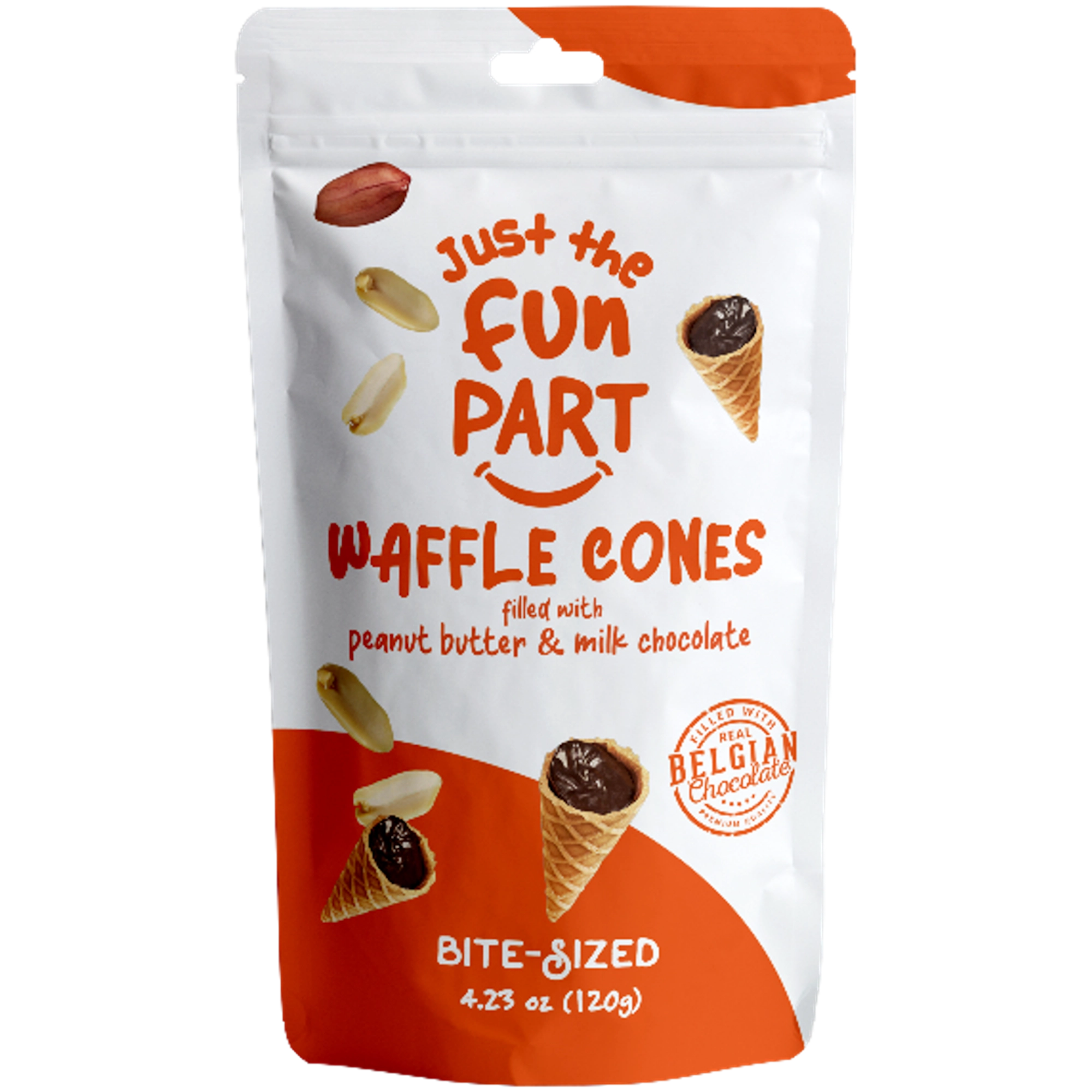 Just the Fun Part Milk Chocolate & Peanut butter Waffle cone
