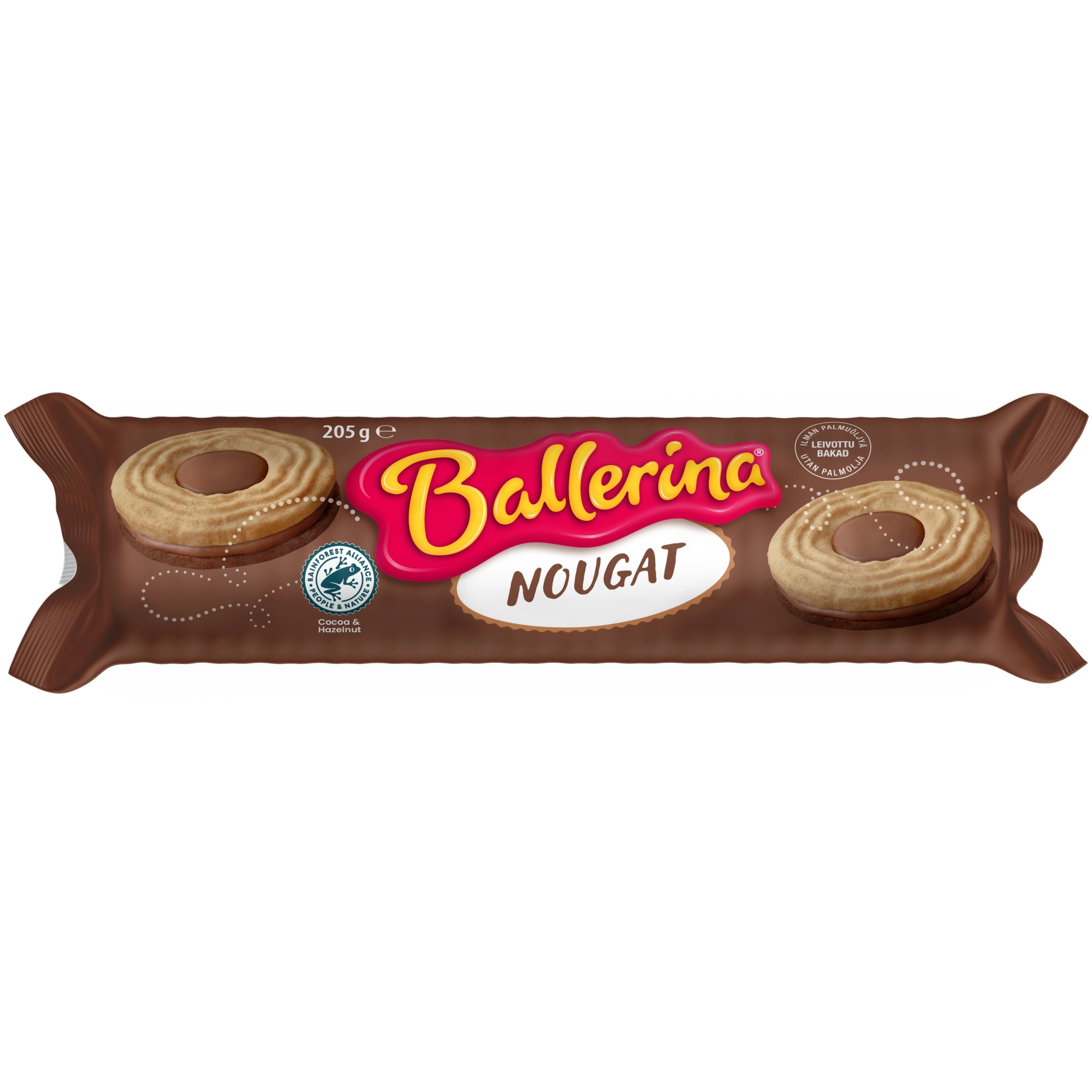 Kantolan Ballerina nougat täytekeksi 205g