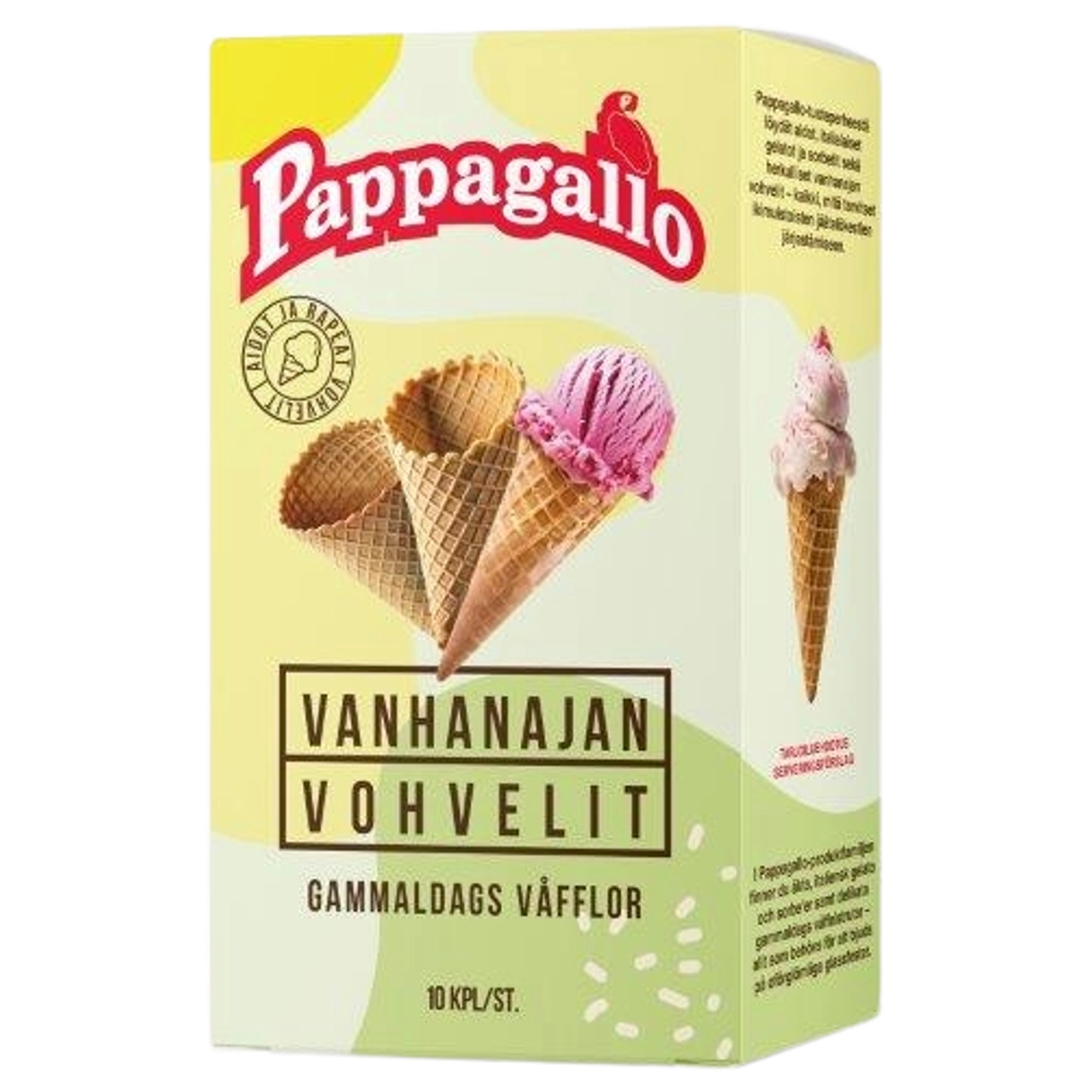 Pappagallo 10kpl jäätelövohveli110g