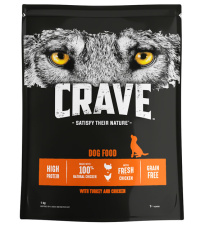 Crave koiran kuivaruoka kalkkuna&kana1Kg