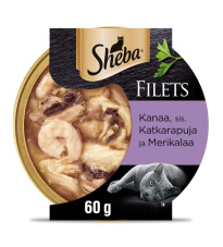 Sheba Филе курицы, креветки и морская рыба, 60 г