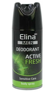 Дезодорант-спрей Elina for Men Active Fresh, 150 мл 
