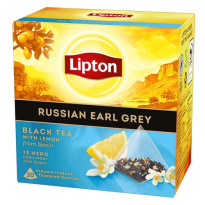 Lipton Чай чёрный с ароматом бергамота и лимона в пирамидках 20 пакетиков