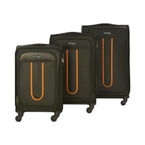 Alezar Pyramid Набор чемоданов Зеленый/Оранжевый