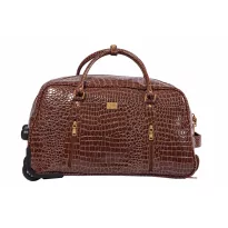 Alezar сумка на колесиках 55x29x30 см цвет кофе