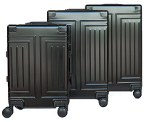 Alezar Lux Алюминиевый чемодан, размер 20, черный