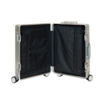 Alezar Lux Алюминиевый чемодан, размер 20, серебро 

