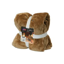 Sherpa Плед 150х200 см коричневый/золотой