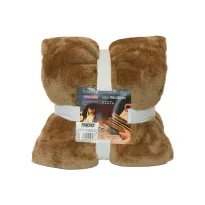 Sherpa Плед 150х200 см коричневый/золотой