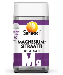Sana-Sol Magnesium-Sitraatti + B6 витамин с магнезиумом 120 таблеток