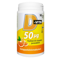 Vitabalans D-Vita 50 &#1084;&#1082;&#1075; &#1089;&#1086; &#1074;&#1082;&#1091;&#1089;&#1086;&#1084; &#1082;&#1088;&#1086;&#1074;&#1072;&#1074;&#1086;&#1075;&#1086; &#1072;&#1087;&#1077;&#1083;&#1100;&#1089;&#1080;&#1085;&#1072;, 90 &#1090;&#1072;&#1073;&#1083;&#1077;&#1090;&#1086;&#1082; &#8211; &#1078;&#1077;&#1074;&#1072;&#1090;&#1077;&#1083;&#1100;&#1085;&#1099;&#1077; &#1090;&#1072;&#1073;&#1083;&#1077;&#1090;&#1082;&#1080; &#1089; &#1082;&#1089;&#1080;&#1083;&#1080;&#1090;&#1086;&#1084; &#1080; &#1074;&#1080;&#1090;&#1072;&#1084;&#1080;&#1085;&#1086;&#1084; D3&#160;

