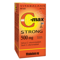 C-max Strong 500 &#1084;&#1075; &#8212; &#1089;&#1080;&#1083;&#1100;&#1085;&#1072;&#1103; &#1090;&#1072;&#1073;&#1083;&#1077;&#1090;&#1082;&#1072; &#1089; &#1074;&#1080;&#1090;&#1072;&#1084;&#1080;&#1085;&#1086;&#1084; C, 90 &#1096;&#1090;.&#160;
