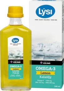 Lysi Omega-3 Рыбий жир со вкусом лимона 240 мл 