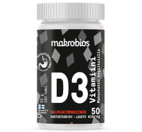 Makrobios Vitamin D3, 50 мкг, 150 таблеток (53 г), вкус салмиакки