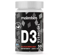 Makrobios Vitamin D3, 50 мкг, 150 таблеток (53 г), вкус салмиакки 
