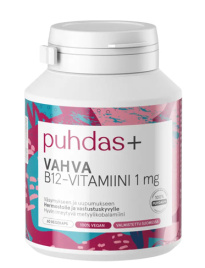 Puhdas+ &#1042;&#1080;&#1090;&#1072;&#1084;&#1080;&#1085; B12 &#1059;&#1089;&#1080;&#1083;&#1077;&#1085;&#1085;&#1099;&#1081; 1&#8239;&#1084;&#1075;, 60 &#1082;&#1072;&#1087;&#1089;&#1091;&#1083;