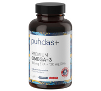 Puhdas+ Omega-3 180 мг EPA + 120 мг DHA, 160 капсул, 112 г 
