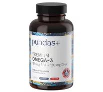 Puhdas+ Omega-3 180 мг EPA + 120 мг DHA, 160 капсул, 112 г 
