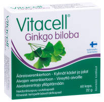 Vitacell &#1043;&#1080;&#1085;&#1082;&#1075;&#1086; &#1073;&#1080;&#1083;&#1086;&#1073;&#1072;, 60 &#1082;&#1072;&#1087;&#1089;&#1091;&#1083; / 22 &#1075;&#160;
