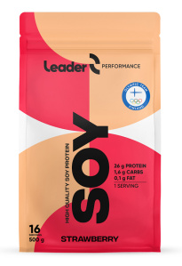 Leader Performance Soy Strawberry соевый протеиновый порошок, 500 г 