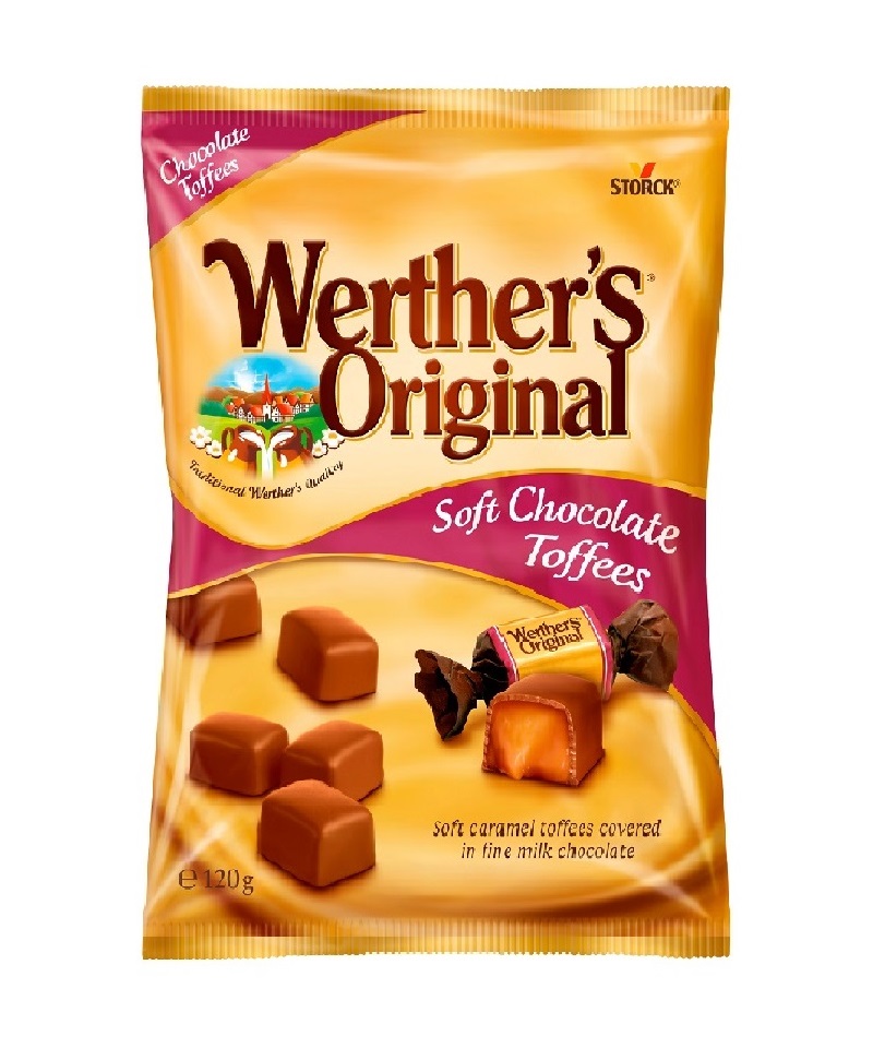 Конфеты в пакетах Werther´s Original Chocolate Toffee 120g ...