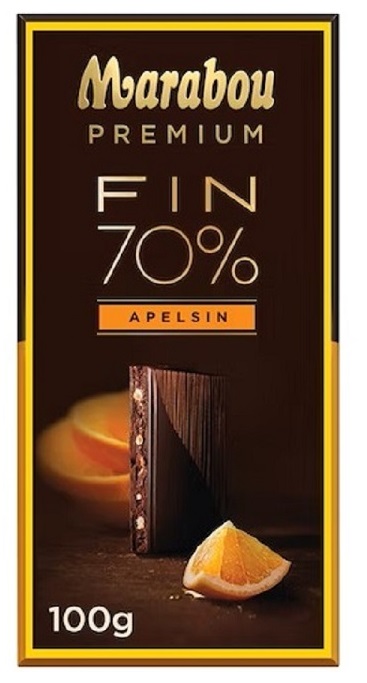 Marabou Premium 70% какао апельсин 100 г