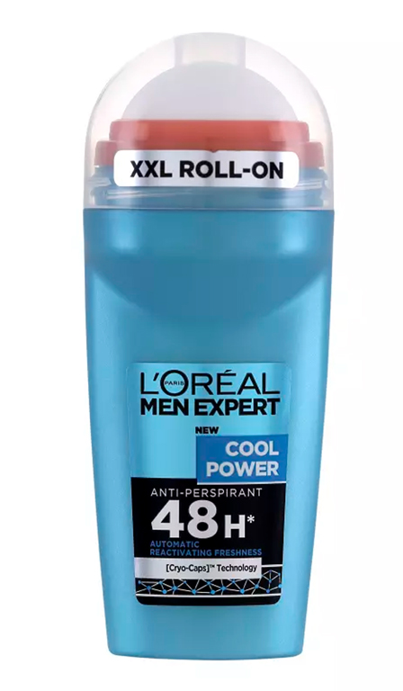 L'Oréal Men Expert Сила Прохлады Шариковый Дезодорант-Антиперспирант для мужчин, 50 мл.