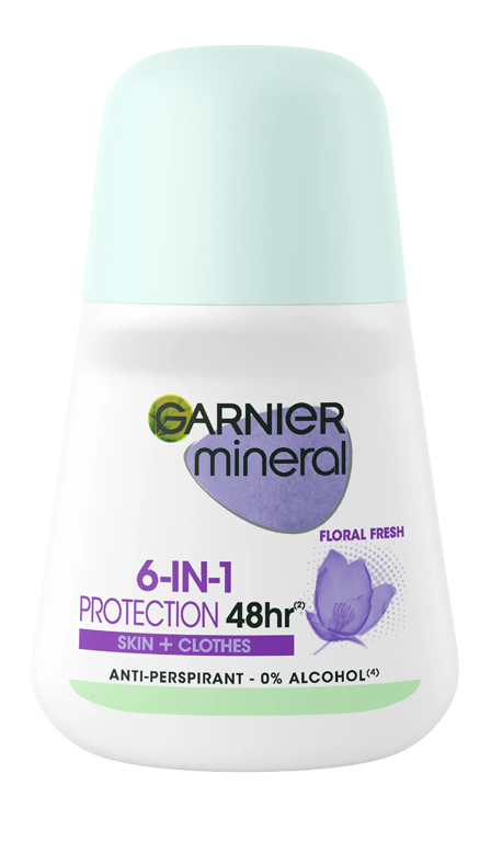 GARNIER Mineral «Весенняя свежесть» Защита 6 в 1 Шариковый Антиперспирант для женщин, 50мл