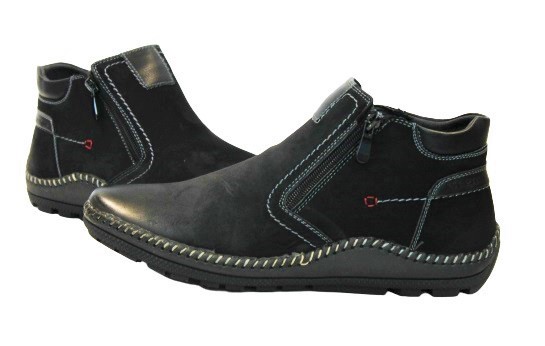 Ботинки кожаные на резиновой подошве 40-45 черные