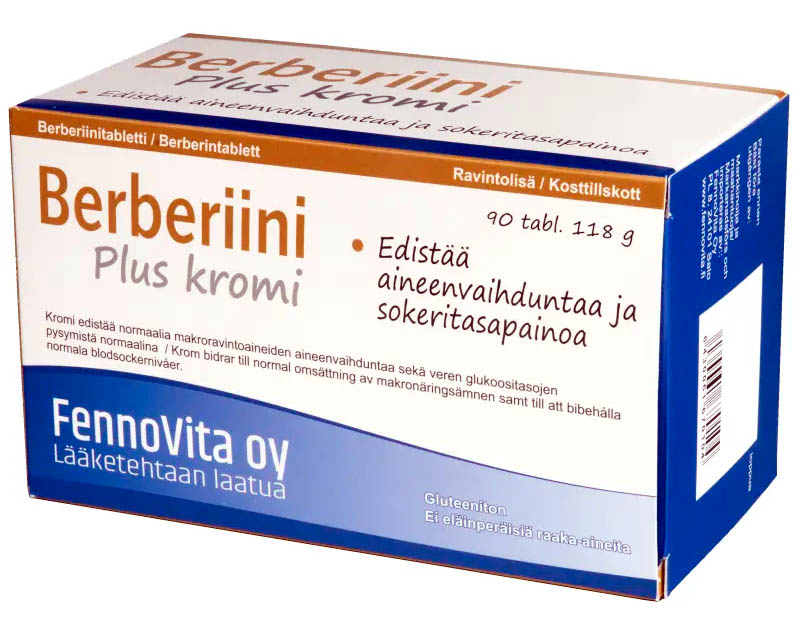 Fennovita Берберин + Хром 90 табл. пищевая добавка 