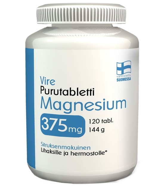 Vire Magnesium Жевательные таблетки 375мг с цитрусом 120 таблеток