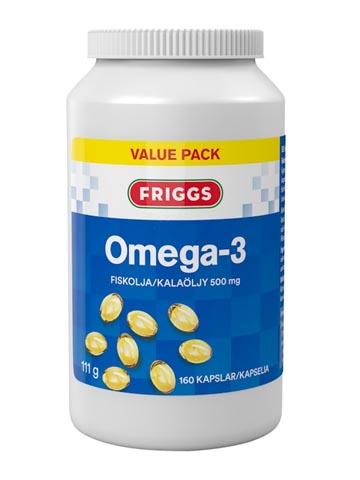 Омега-3: финские витамины Friggs Omega-3 säästöpakkaus 160 kaps ...